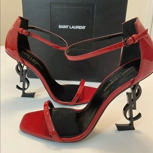 YSL Opyum 110 Logo Sandal Heel